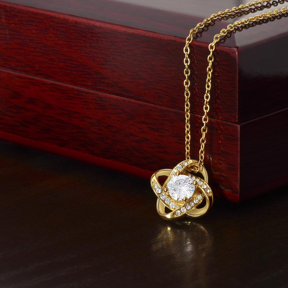 To My Daughter" Forever Love Knot Necklace - Sentimental Daughter Gift - "Girl Who Changed My Forever" Jewelry