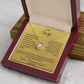 To my wife message card necklace gift