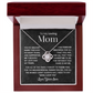 To My Loving Mom Necklace - Love Knot Pendant Gift from Son with Message Card