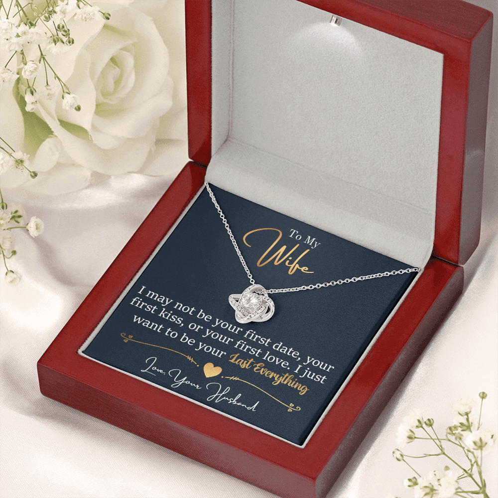 "To My Wife" Love Knot Necklace, Romantic Gift for Wife, Anniversary Jewelry
