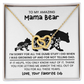 Personalized "Mama Bear" Necklace, Sentimental Mom Gift, Birthday Jewelry - Interlocking heart