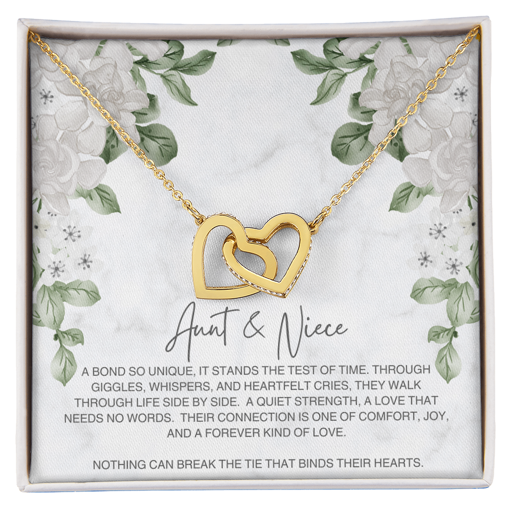Aunt Niece Gift Interlocked Hearts Necklace | Aunt and Niece Jewelry | Birthday Gift | Family Bond Necklace