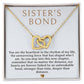 Sister's Bond Necklace - Two hearts - Rose gold & Silver
