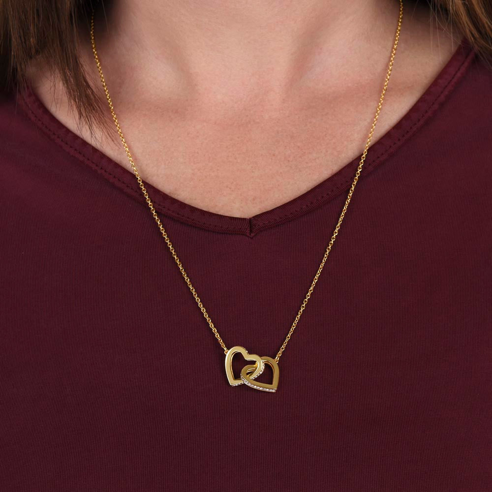 A True Friend Necklace – Elegant Silver Pendant - Interlocking hearts