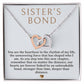 Sister's Bond Necklace - Two hearts - Rose gold & Silver