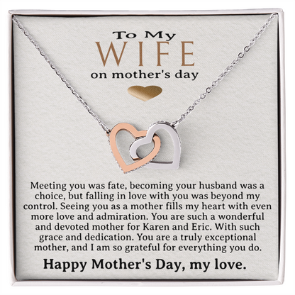 Personalized Wife Mother's Day Necklace, Choice of 6 Styles, Husband to Wife, Appreciation Jewelry
