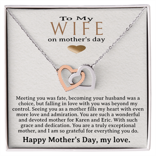 Personalized Wife Mother's Day Necklace, Choice of 6 Styles, Husband to Wife, Appreciation Jewelry