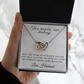 Two Hearts, One Destiny - Romantic Interlocking Heart Necklace for Wife with Sentimental Message Card, Anniversary or Valentine's Day Gift