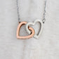 You Had Me at Hello - Interlocking Hearts Necklace with CZ Crystals