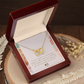 A True Friend Necklace – Elegant Silver Pendant - Interlocking hearts