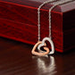 A True Friend Necklace – Elegant Silver Pendant - Interlocking hearts