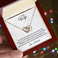 To My Wife - Interlocked Hearts Necklace with Romantic Message, Perfect Anniversary or Valentine's Day Gift