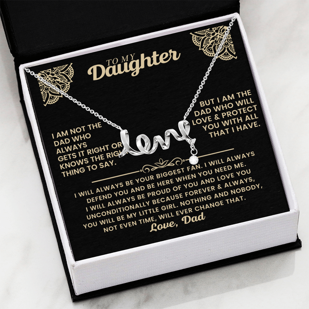 Meaningful Dad to Daughter Necklace - 'From The Moment I Held You' love Jewelry | Touching Father Daughter Gifts That Show Your Love