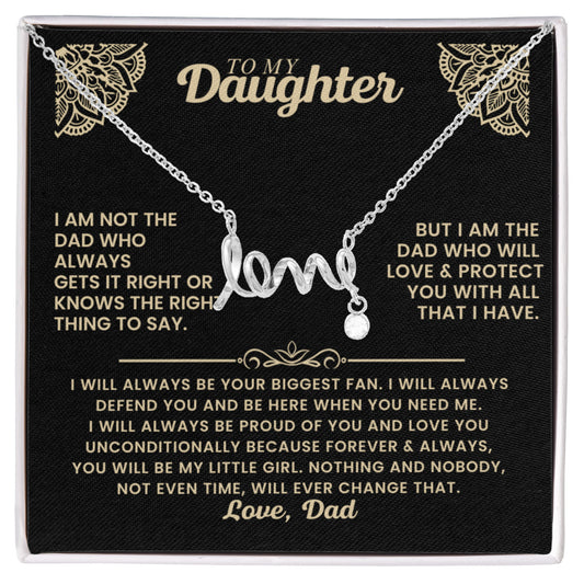 Meaningful Dad to Daughter Necklace - 'From The Moment I Held You' love Jewelry | Touching Father Daughter Gifts That Show Your Love