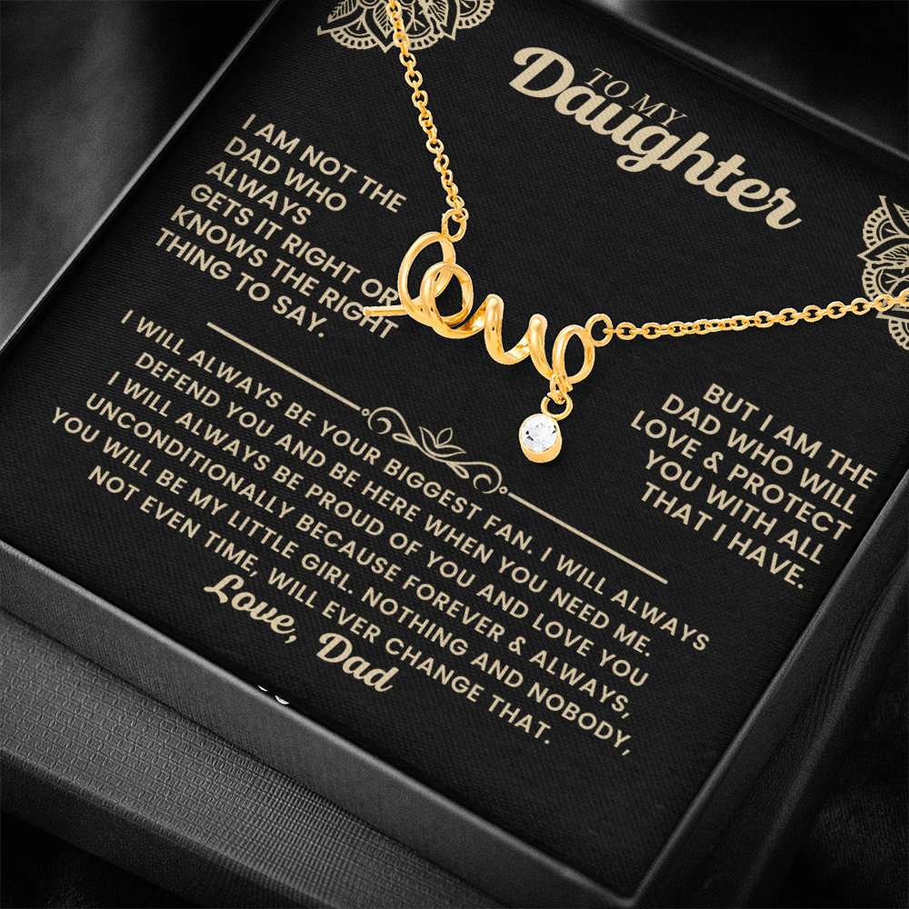 Meaningful Dad to Daughter Necklace - 'From The Moment I Held You' love Jewelry | Touching Father Daughter Gifts That Show Your Love