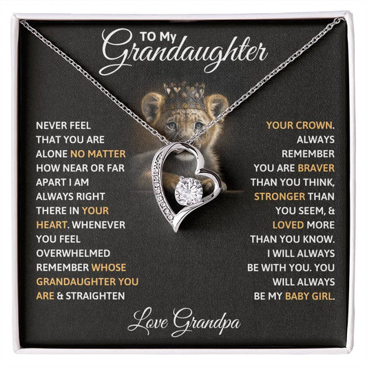 From grandpa message - heart necklace