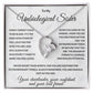 To My Unbiological Sister - Heart Necklace with Sentimental Message