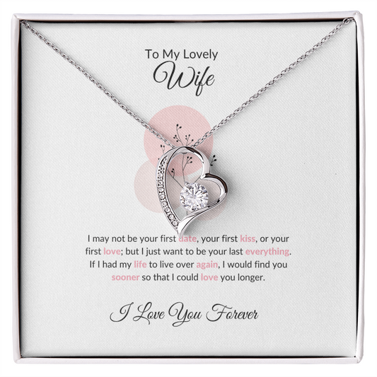 "I Would Find You Sooner" Heart Necklace for Wife, Romantic Anniversary Gift, Love Jewelry