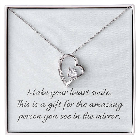 Make Your Heart Smile Necklace – Elegant Heart Pendant - A Gift of Self-Love and Appreciation