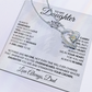 To my daughter - White with crown - Dad necklace artswapper - Heart pendant