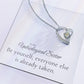 To my Unbiological Sister Necklace, Heart Pendant, Friendship Gift, Love & Appreciation Jewelry, Keepsake Chain, Be Yourself Inspirational Token