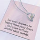 Dreams & Actions Necklace, Motivational Pendant, Inspirational Gift, Love & Empowerment Jewelry, Keepsake Chain, Dream Big Token