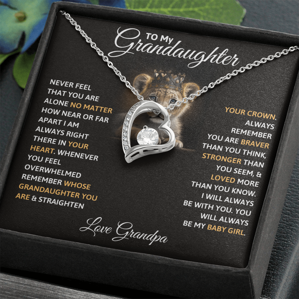 From grandpa message - heart necklace