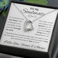 Soulmate Necklace Gift, Romantic Jewelry for Wife or Girlfriend, Love Pendant with Message Card, Forever Love Design, Gold-Plated Stainless Steel