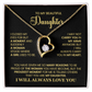 To My Beautiful Daughter - Heartfelt Necklace with Emotional Message Card, Perfect Gift for Birthdays, Graduation, or Special Moments