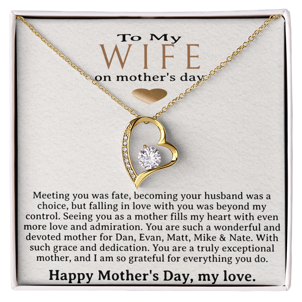Personalized to my wife pendant on mothers day