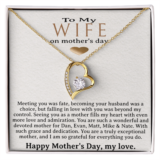 Personalized to my wife pendant on mothers day
