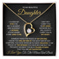 Gift for Daughter From Dad, Necklace for Daughter Birthday, Daughter Keepsake Jewelry, Message Card and Gift Box, Cubic Zirconia, Stainless Steel