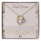 To My Soul Sister Gold Heart Necklace – Sentimental Friendship Pendant, Perfect Gift for Sisters by Heart, Ideal Birthday Gift. Heart sister