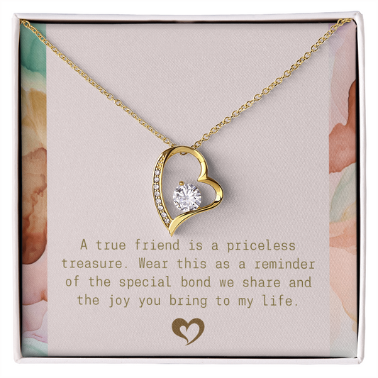A True Friend Necklace – Elegant Silver Pendant - forever love necklace