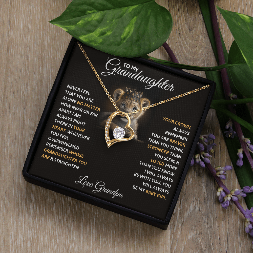 From grandpa message - heart necklace