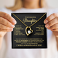 To My Beautiful Daughter - Heartfelt Necklace with Emotional Message Card, Perfect Gift for Birthdays, Graduation, or Special Moments