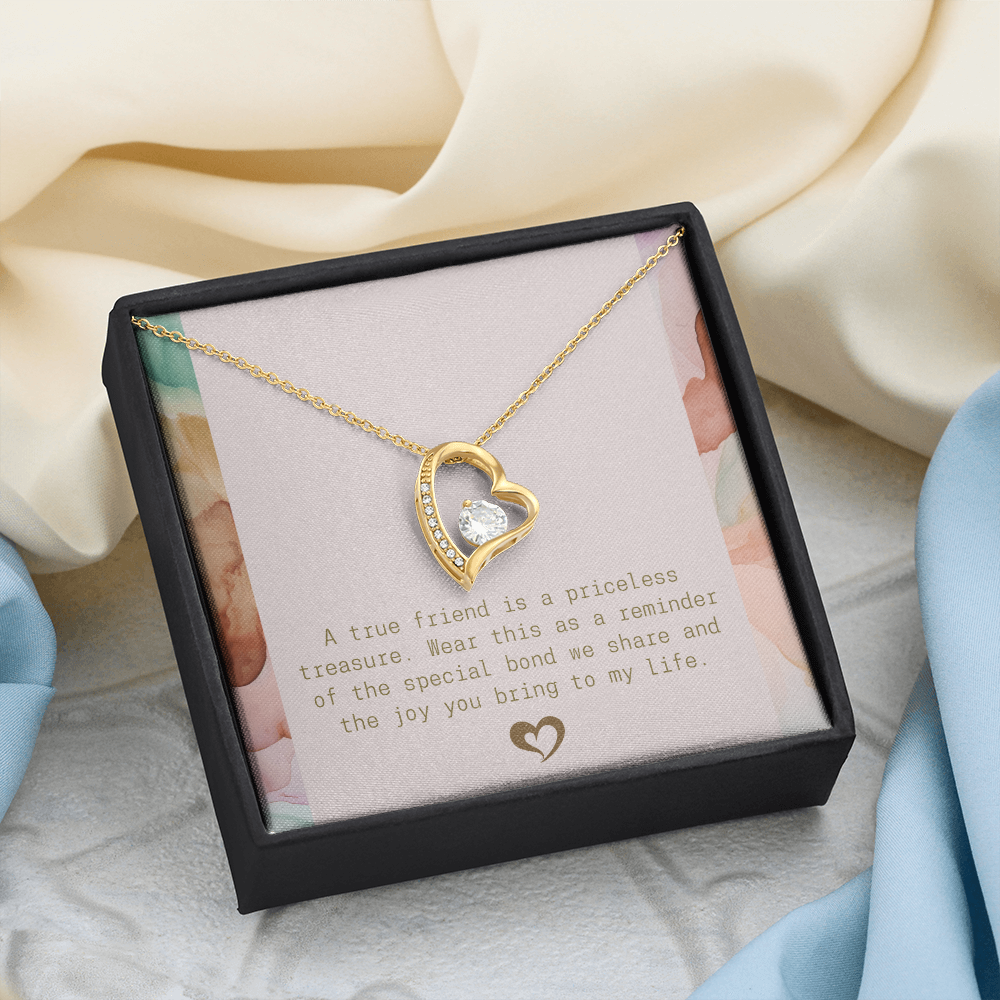 A True Friend Necklace – Elegant Silver Pendant - forever love necklace