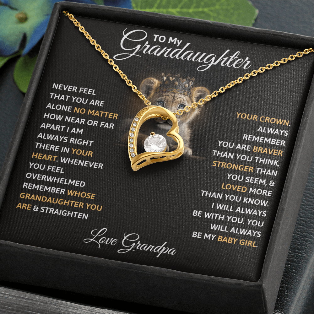 From grandpa message - heart necklace