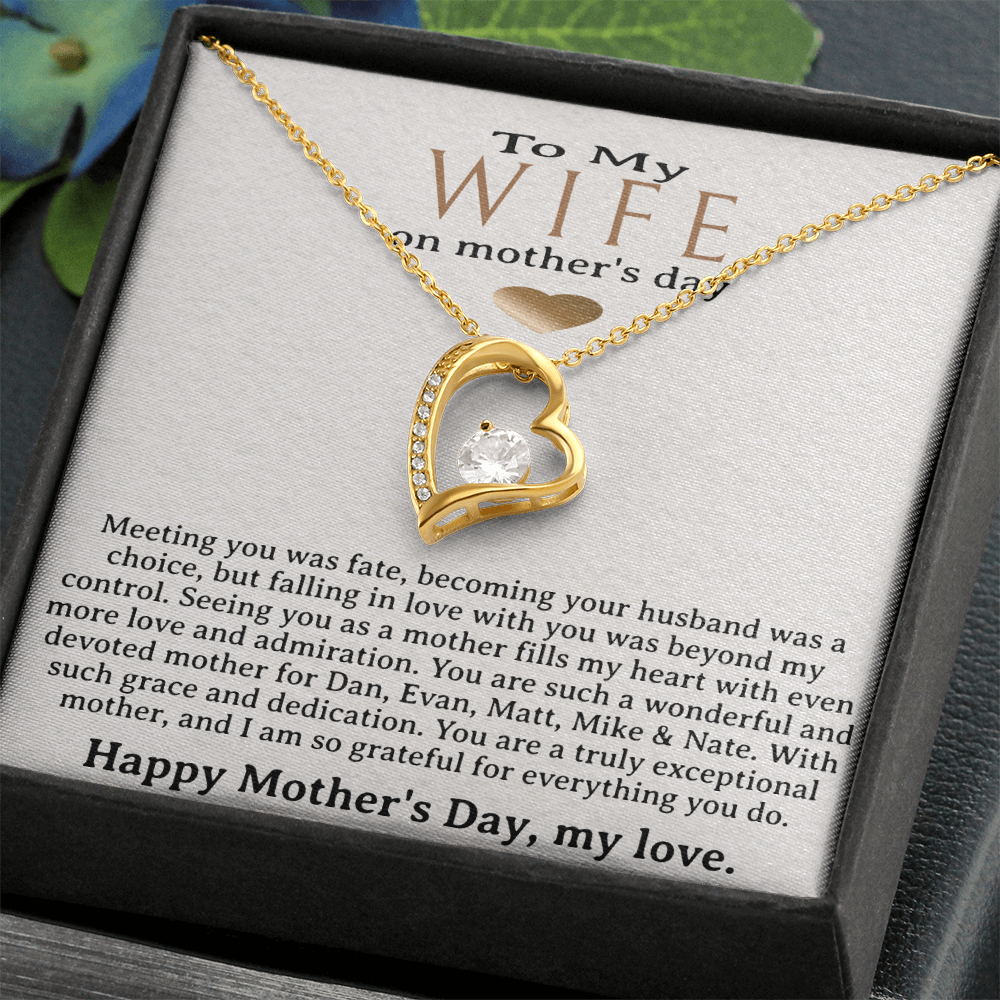 Personalized to my wife pendant on mothers day