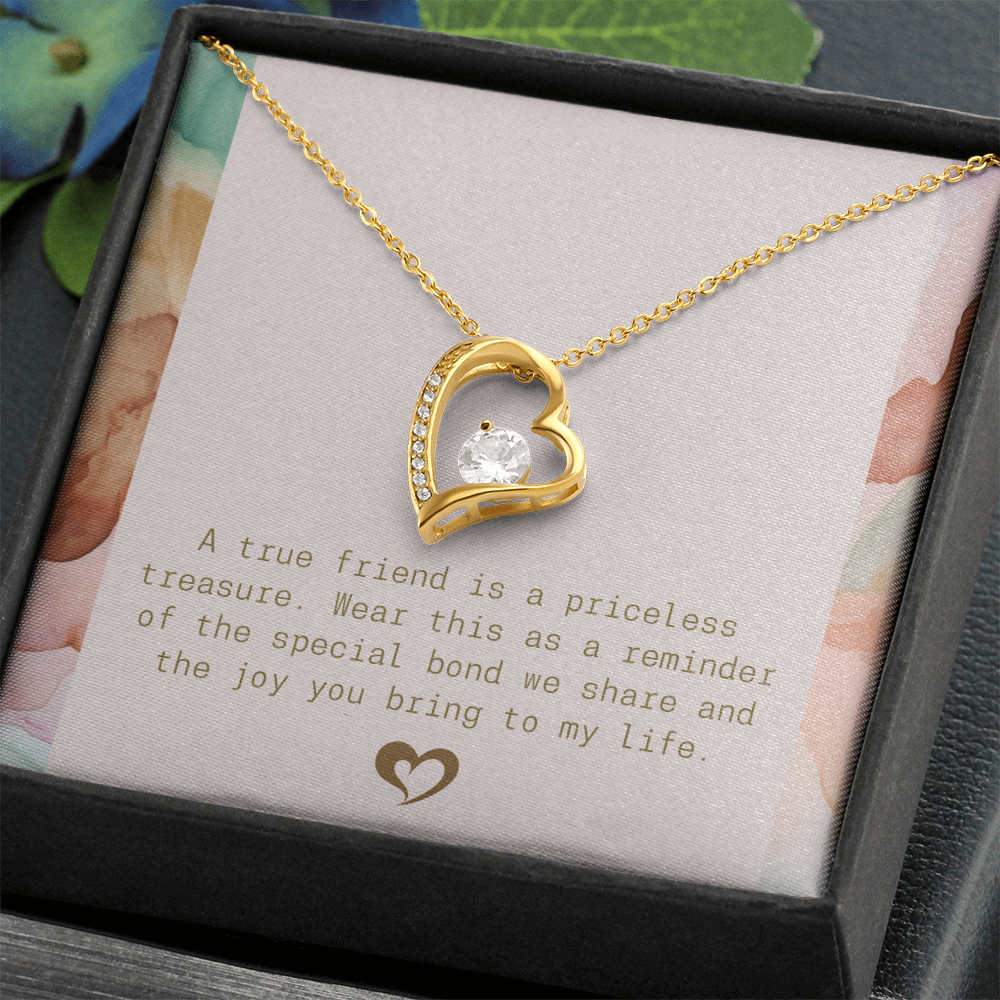 A True Friend Necklace – Elegant Silver Pendant - forever love necklace