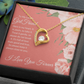 To My Lovely Girlfriend - Romantic Heart Necklace with Sentimental Message Card, Perfect Anniversary or Valentine's Day Gift