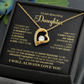 To My Beautiful Daughter - Heartfelt Necklace with Emotional Message Card, Perfect Gift for Birthdays, Graduation, or Special Moments
