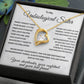 To My Unbiological Sister - Heart Necklace with Sentimental Message