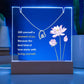 Self-Love Acrylic Plaque with Heart Necklace - "Gift Yourself a Moment of Joy