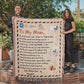 "To My Mom, Always Your Daughter" Heirloom Woven Blanket with Heartfelt Message