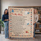 "To My Mom, Always Your Daughter" Heirloom Woven Blanket with Heartfelt Message