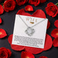 Rotating rose gift box with necklace "to my wife" gift,