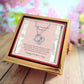 Mother's Day Gift for Daughter - Love Knot Necklace in Rotating Flower Box, "Wonderful Daughter"