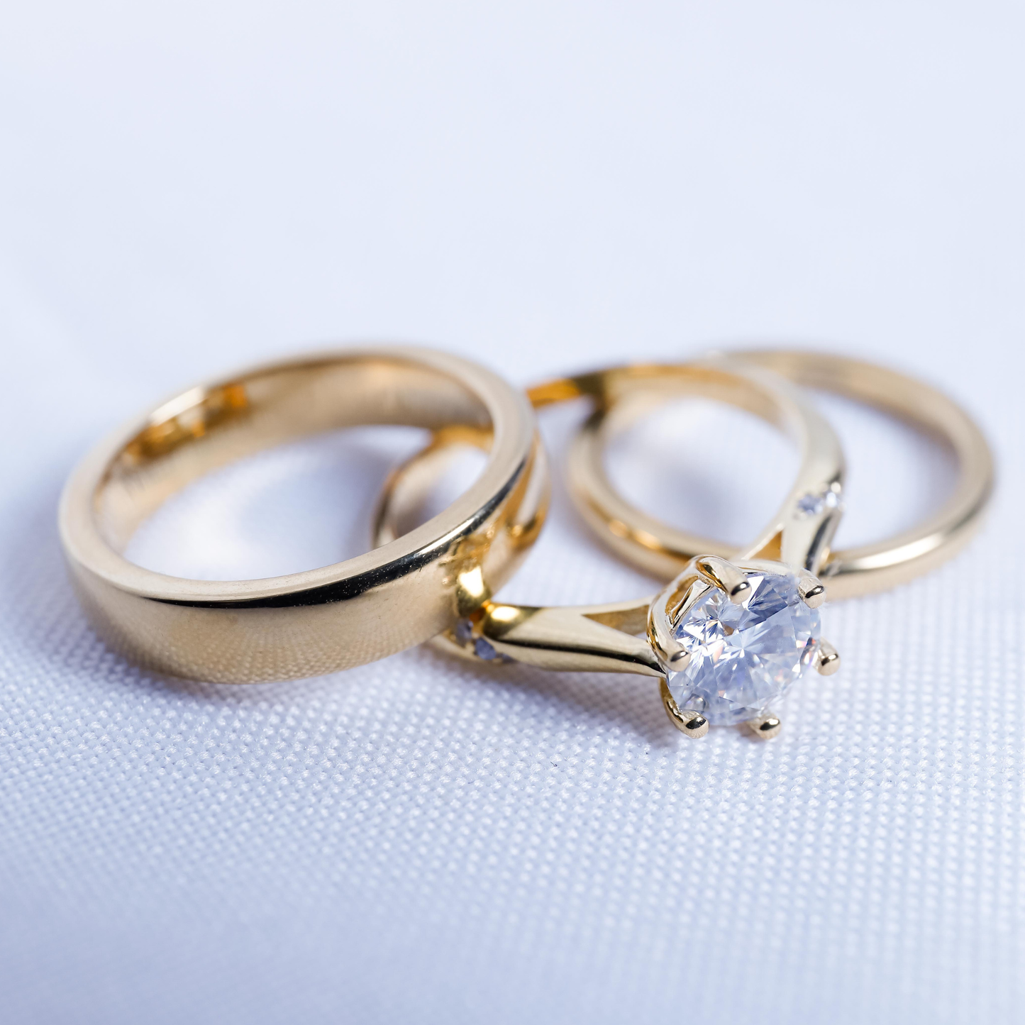 Light of the Heart - Wedding Ring Trios - 925 Sterling Silver