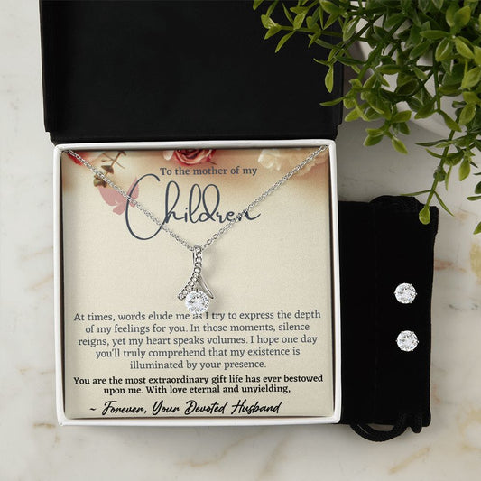 Eternal Sparkle Infinity Necklace with Earrings
